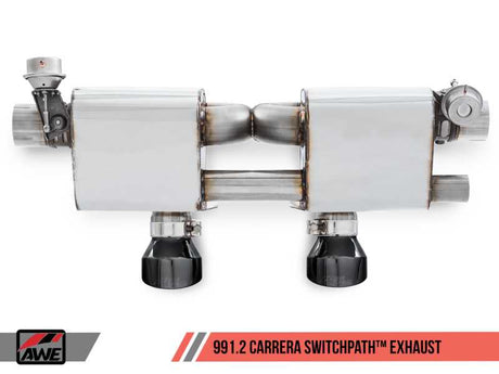 AWE Tuning Porsche 911 (991.2) Carrera / S SwitchPath Exhaust for PSE Cars - Diamond Black Tips 