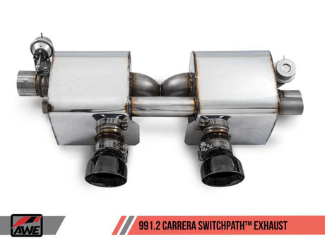 AWE Tuning Porsche 911 (991.2) Carrera / S SwitchPath Exhaust for PSE Cars - Diamond Black Tips 
