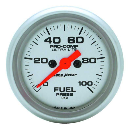 AutoMeter Autometer Ultra-Lite 52mm 0-100 PSI Electronic Fuel Pressue Gauge