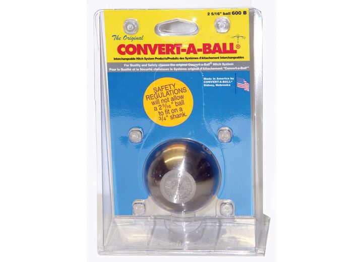 Convert-A-Ball 600B Hitch Accessory;Towing Ball Mounts & Hitches - Chrome