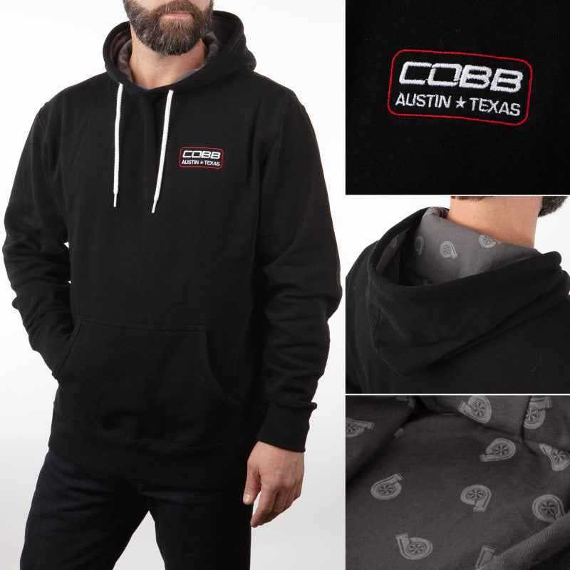 COBB CO-LINERHOODIE-BLK-S