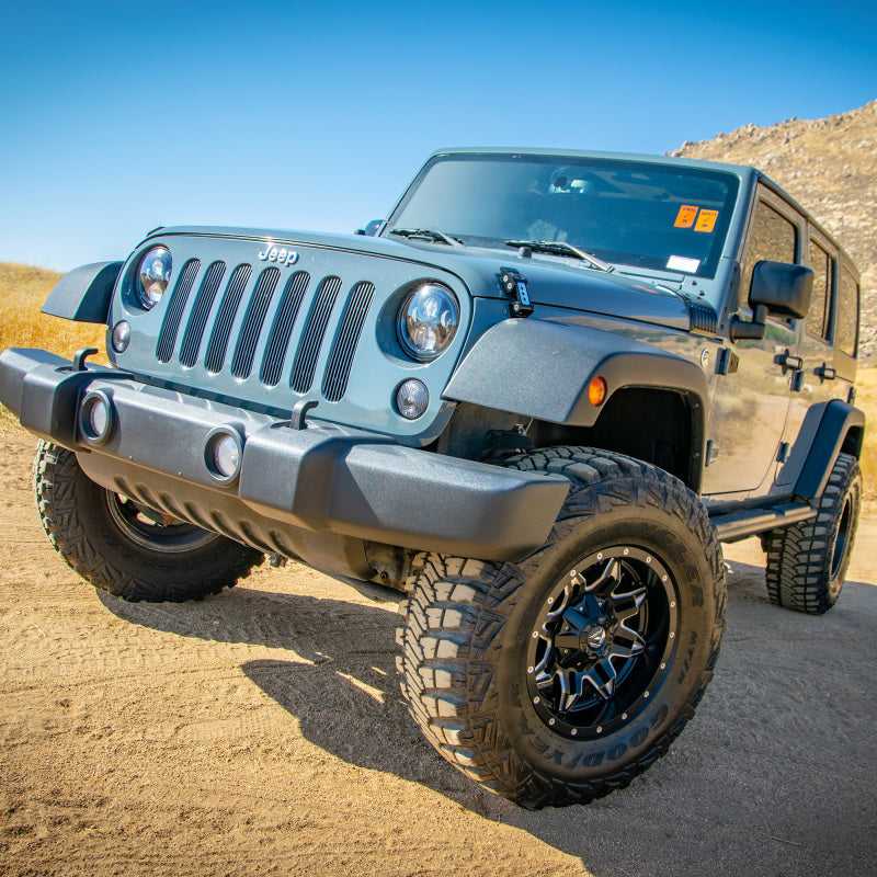 DV8 Offroad 2007-2018 Jeep JK Black Grille Inserts 