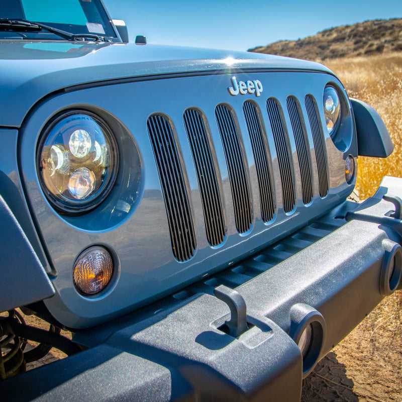 DV8 Offroad 2007-2018 Jeep JK Black Grille Inserts 