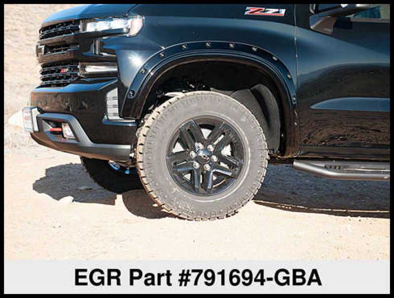 EGR 19-22 Chevrolet Silverado 1500 Traditional Bolt-On Look Fender Flares Black Set Of 4 