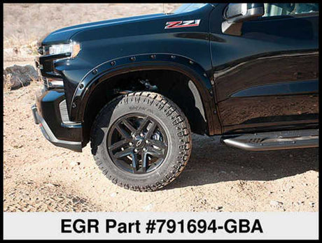 EGR 19-22 Chevrolet Silverado 1500 Traditional Bolt-On Look Fender Flares Black Set Of 4 