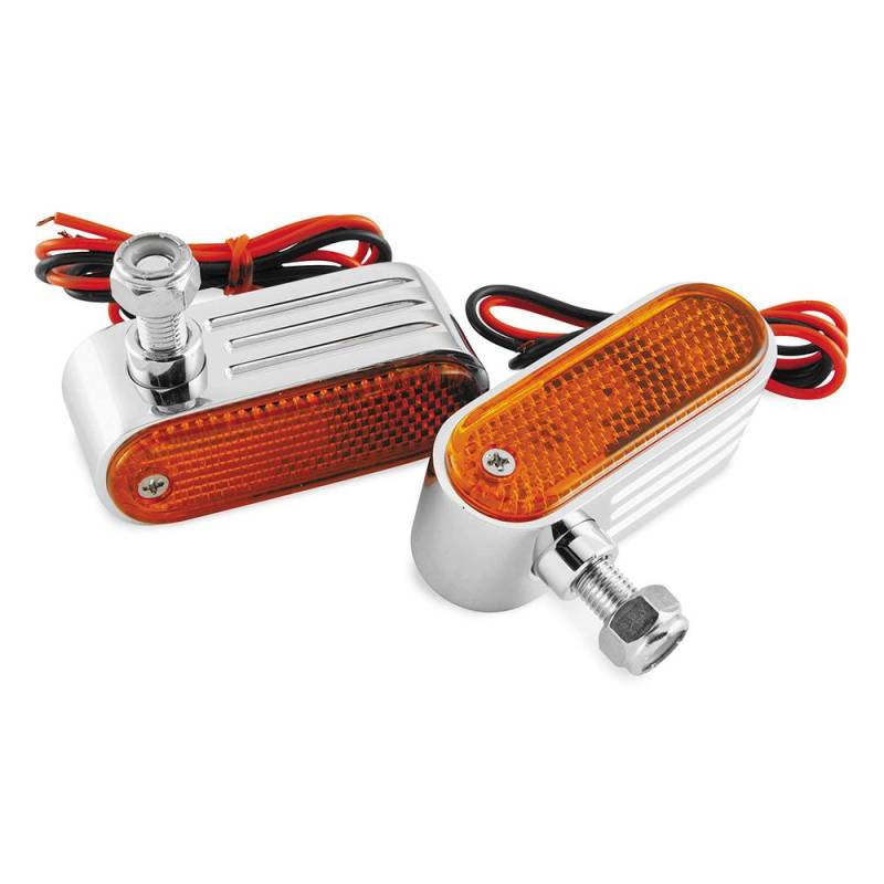 BikeMaster Marker/Side Lights 5/16in Mount Dual Bulb Amber - 410653