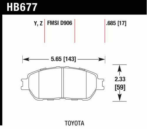 HB677Y.685 Brake Pad