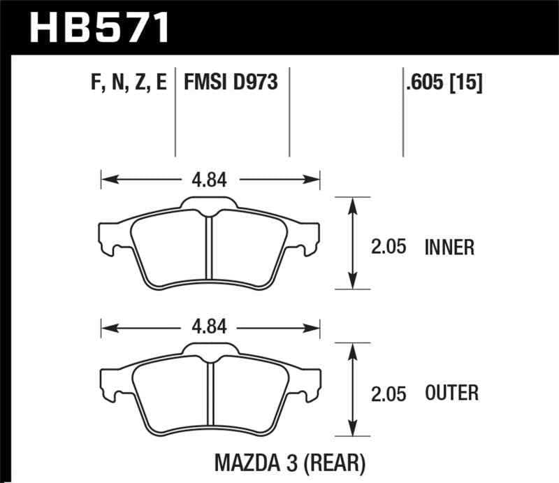 Hawk Performance HB571F.605