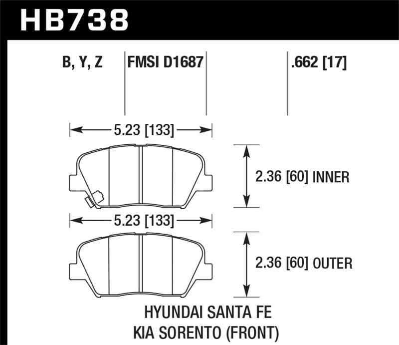 Hawk Performance HB738B.662