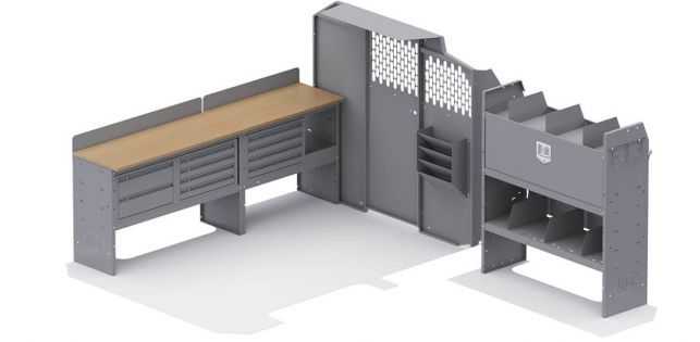 500MR Van Storage System Kit