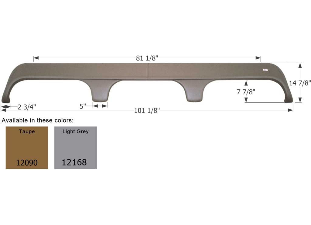 Icon Technologies Limited RV 12168 Fender Skirt - Light Gray