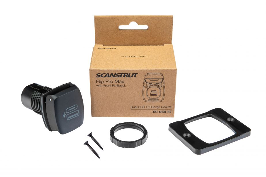 Scanstrut UV Resistant USB Outlet SC-USB-F4 - Flip Pro Plus Fast Charge USB-A