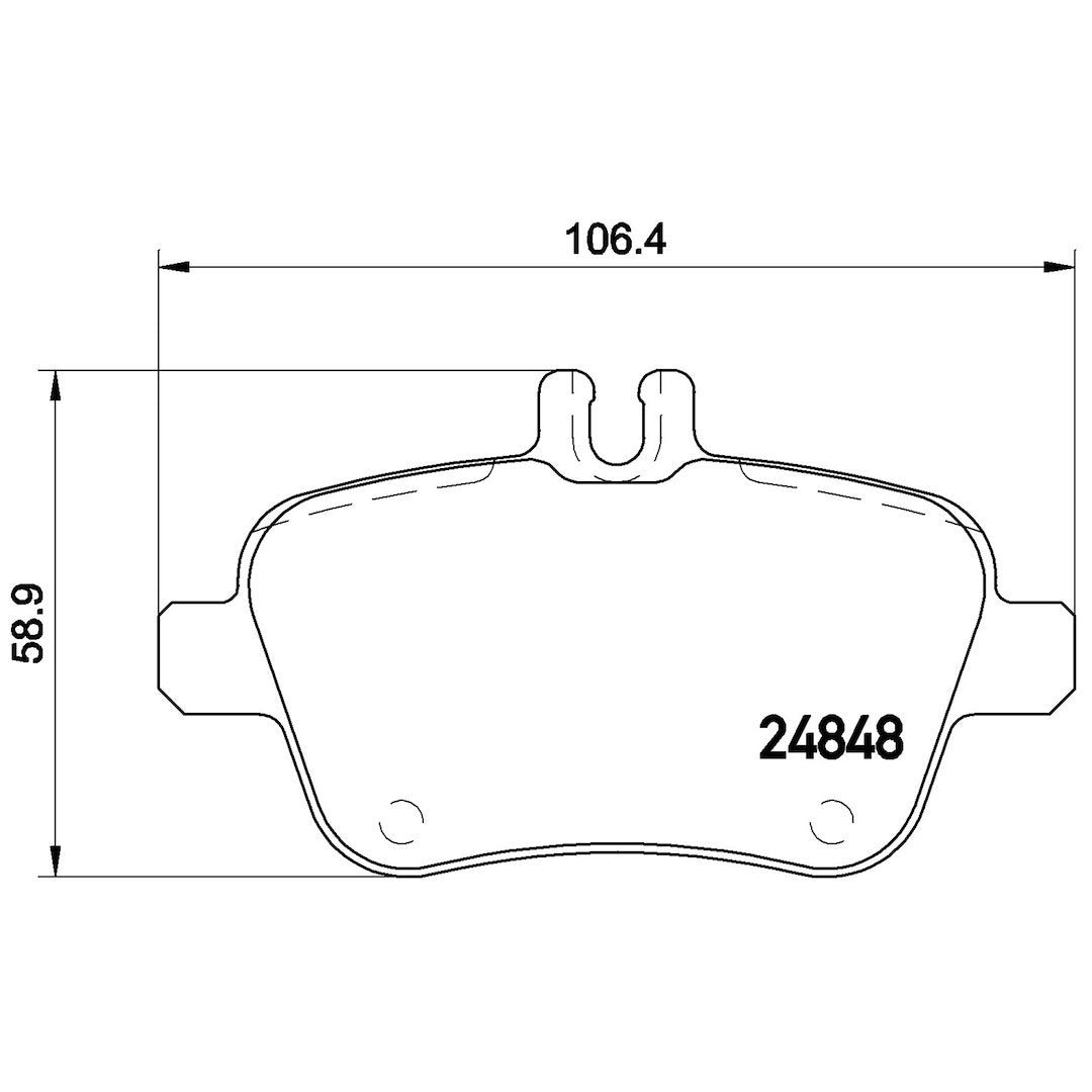 Brembo Premium Low-Met OE Equivalent Pad Brake Pad P50091X