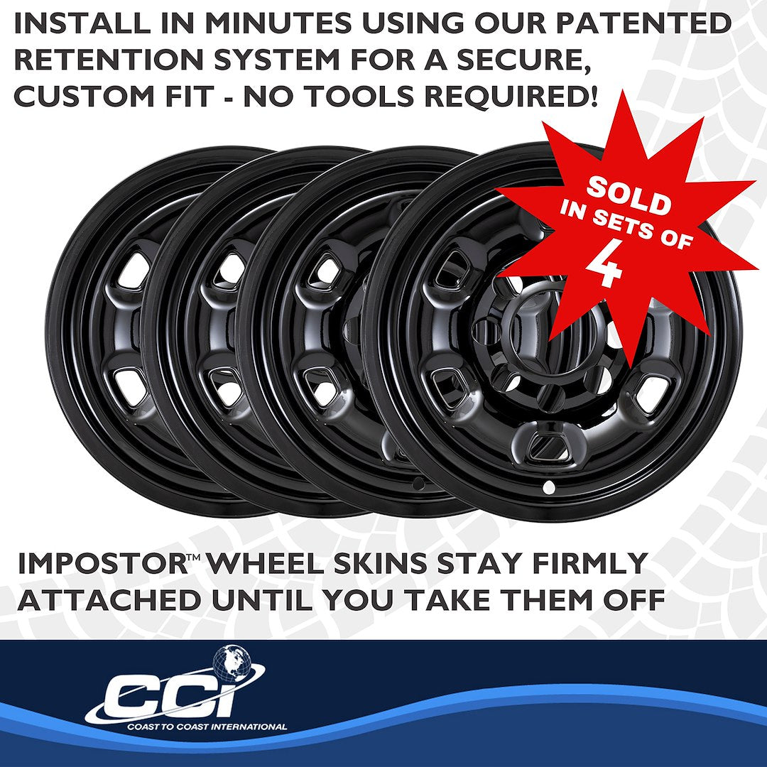 Coast2Coast Limited Lifetime Warranty Wheel Skin IMP94Black - Black WS 14-25 Ram 2500 Hole 17 IMP94BLK