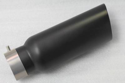 Black Horse Rust And Corrosion Proof Material Exhaust Tail Pipe Tip MT-RR03BK - Universal Muffler TIP-Muffler