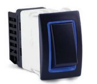 Sierramarine Fit Industry Standard Panel Cutout Multi Purpose Switch RK40640B - Blue Rocker Halo Spdt Halo