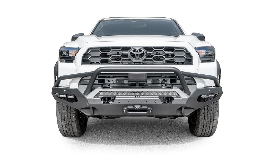 FAB Fours Two Integrated D-Ring Mounts Bumper T425-X6852-1 - Toyota 4Runner Matrix Front Sensor