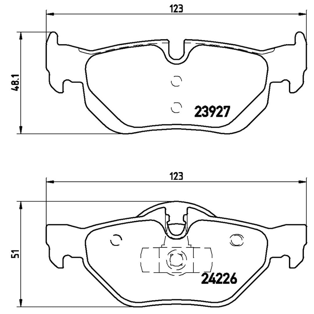 Brembo Premium Low-Met OE Equivalent Pad Brake Pad P06038X