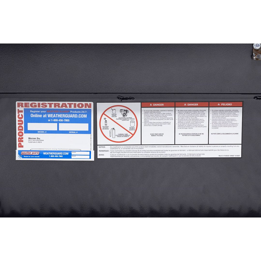 Weatherguard Limited Lifetime Warranty Tool Box 180-6-04 - LO-Side