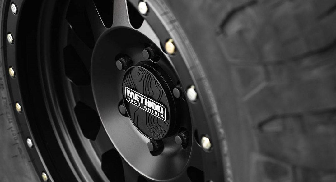 Method Race Limited Lifetime Warranty Wheel Center Cap CP-Topo108P-B - Topo 108MM Push Thru BL