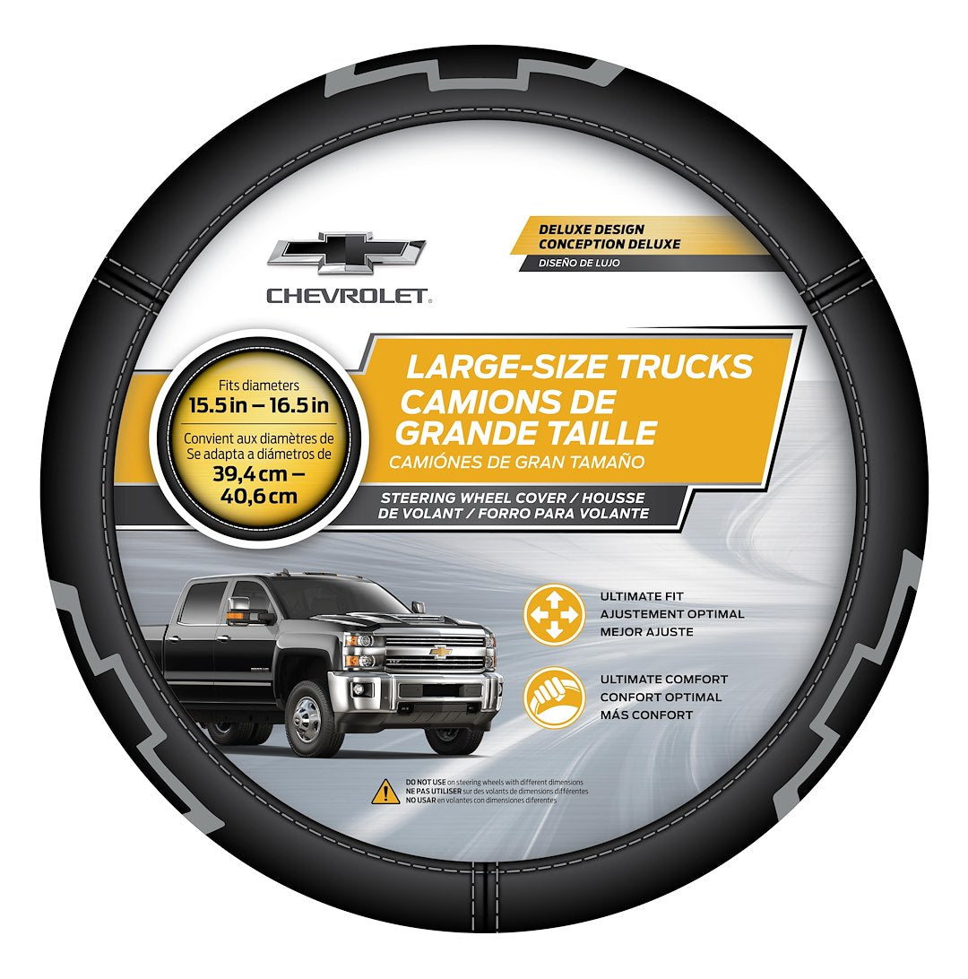 Plasticolor Comfortable Leather-Like Feel Steering Wheel Cover 006788R01 - Chevrolet Truck Sized Swc
