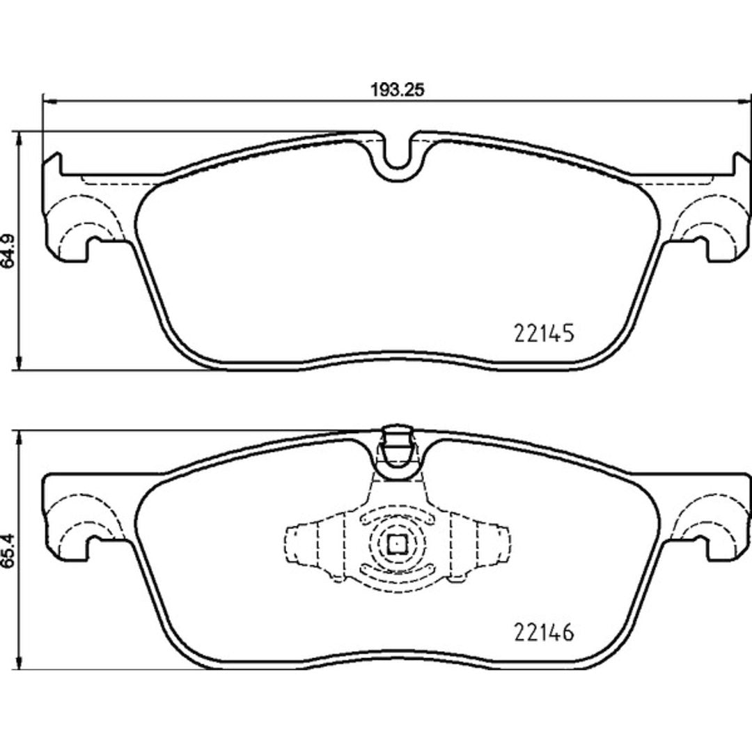 Brembo Premium Low-Met OE Equivalent Pad Brake Pad P44026X