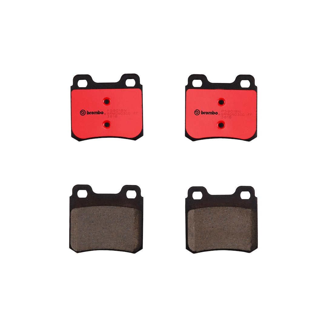 Brembo Premium Low-Met OE Equivalent Pad Brake Pad P59018N - Disc Set