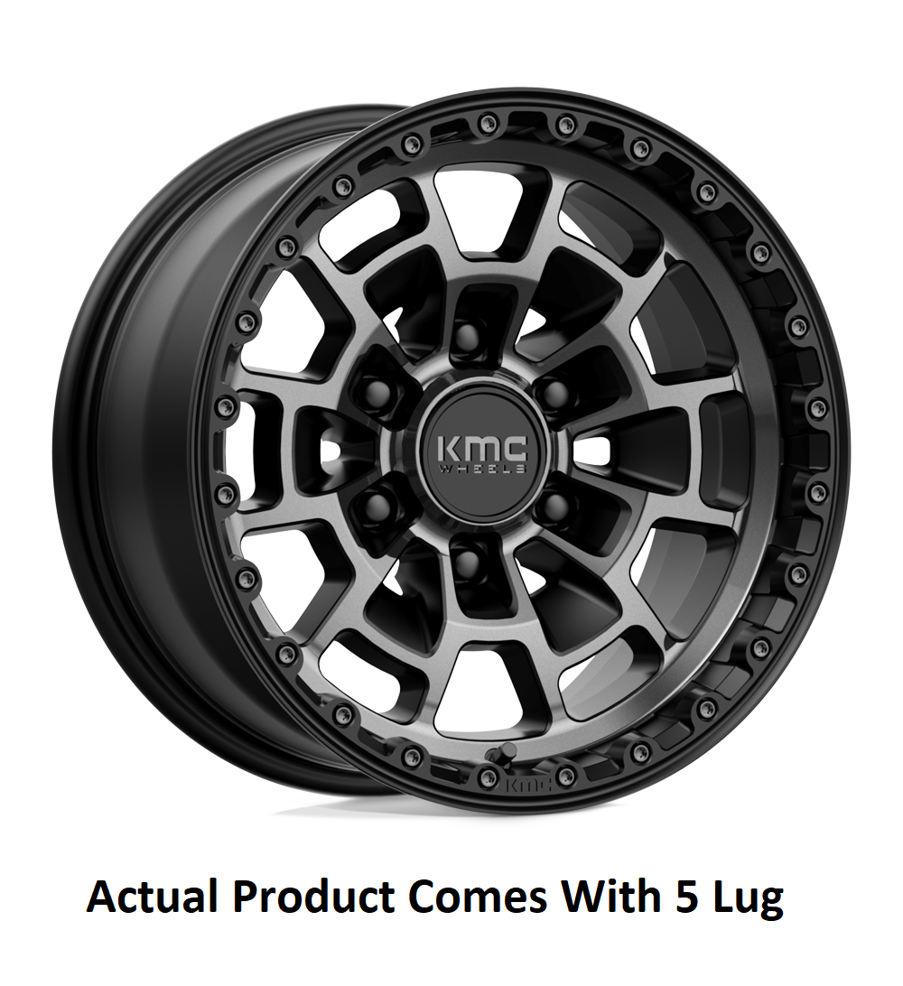 Wheel Pros Compatible With TPMS KM71878550400 - Black KM718 17X8.5 5X5.0 S-Black Gtcc 00MM
