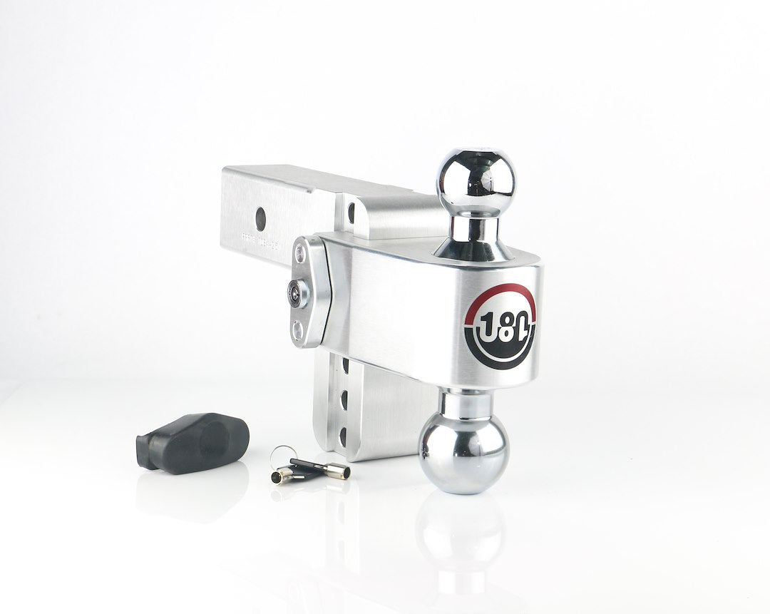 Weigh Safe Dual Pin Lock Plate Trailer Hitch Ball Mount CTB4-2.5 - 180 Degree Turnover Drop HI