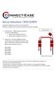 Connect Ease Marine Grade Components Battery Connection Harness RCE12VBPK - 12 Volt Parallel