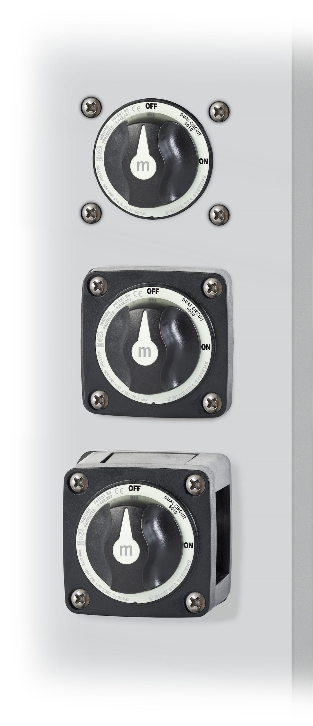 Blue SEA Ignition Protection Battery Selector Switch 6010200-BSS - Black Dualcirc