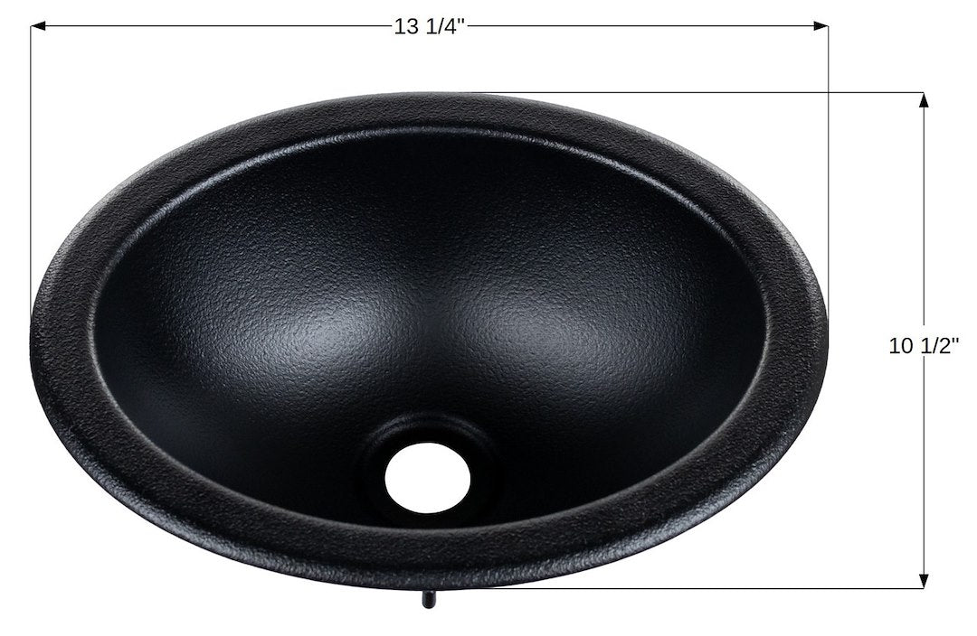 Icon Install The Drain As Required Sink 15920 - Black SO1013 Oval 10X13