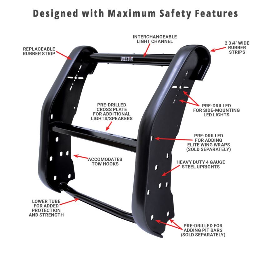 Westin 36-4075 Bumper Push Bar