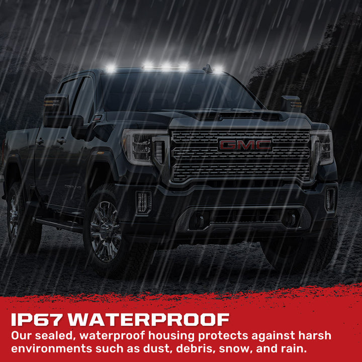 Recon Access SAE And DOT-Compliant Roof Marker Light 264158BKHPWH - Gmc Chevy 20-23 4TH Gen Body Sty