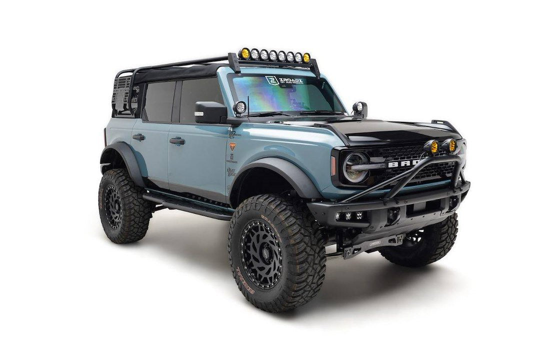 T-REX High Impact Polycarbonate Lens Driving/ Fog Light Z3090WRD-KIT6W2A - 21-23 Bronco Roof Rack Led Kit