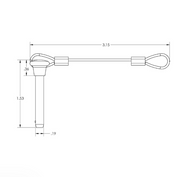 Taco Metals Derlin Insert Eliminates Rattling Quick Release Pin F13-0244BN - Pull Plastic Head Laynard
