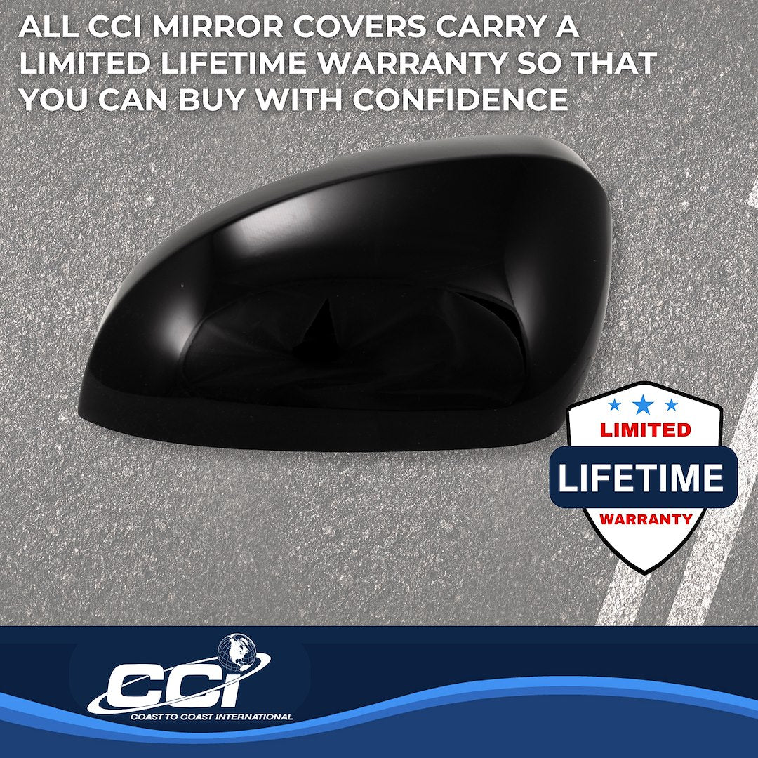 Coast2Coast Limited Lifetime Warranty Exterior Mirror Cover MC67555Black - MC 21-24 Rogue Half Top TS MC67555BLK