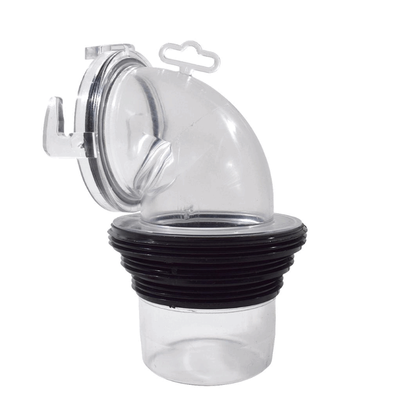 Valterra LLC No Clamps Required Sewer Hose Connector F02-3112CLBK - Ezcoupler 90 Bayonet BK