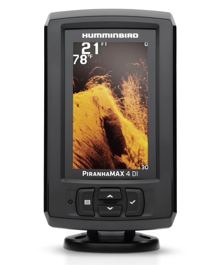 Humminbird Redesigned Easier-To-Use Interface Fish Finder 410160-1 - Fishfinder Piranhamax4DI Down Image