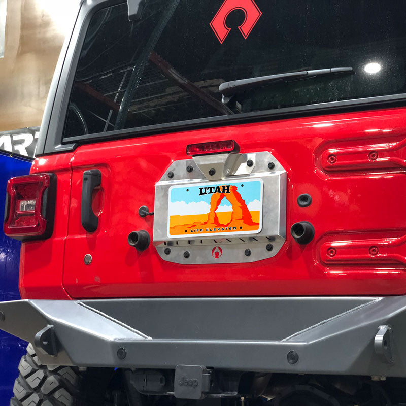 Artec Indust Features Boxed Construction License Plate Relocation Kit JL5626 - Industries JL Spare Tire Del