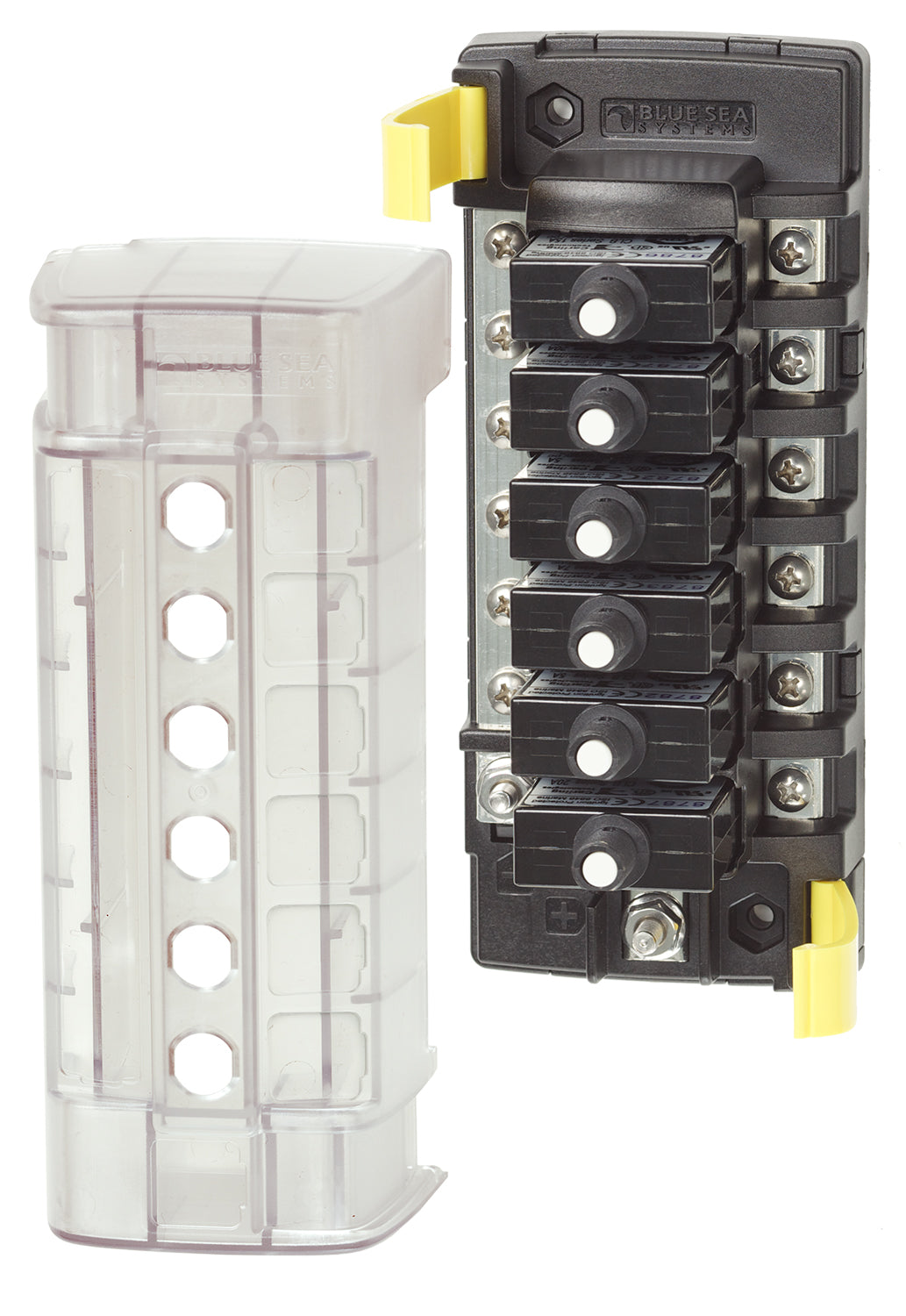 Blue SEA Accepts Ring Terminals Circuit Breaker Block 5052-BSS - Circ Brkr ST Clb 6Circ GND