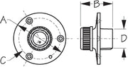 SEA DOG Standard Male Hose Connector Boat Washdown Fitting 512120-1 - Chrome Brass Fresh Water Outlt