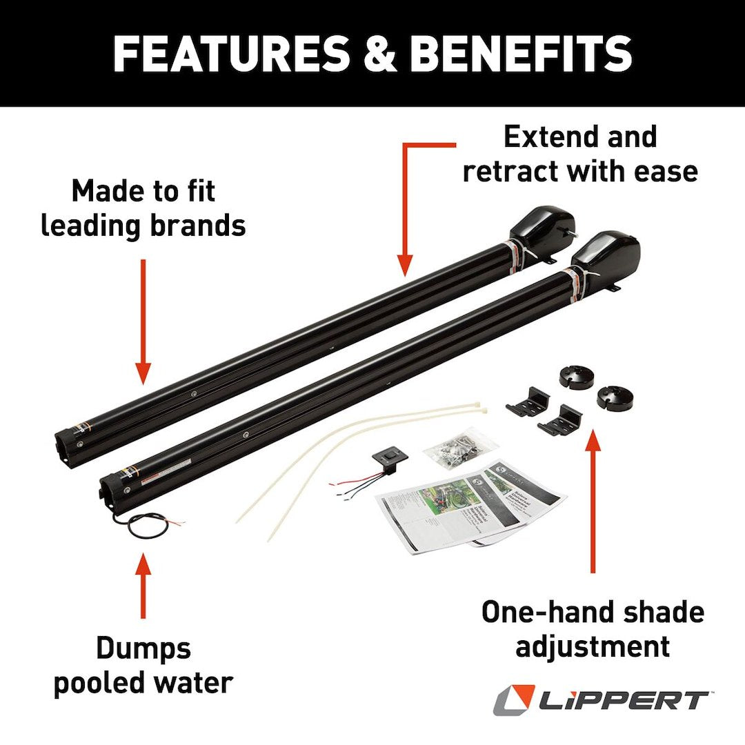 Lippert Comp 2023052355 Awning Arm - Black