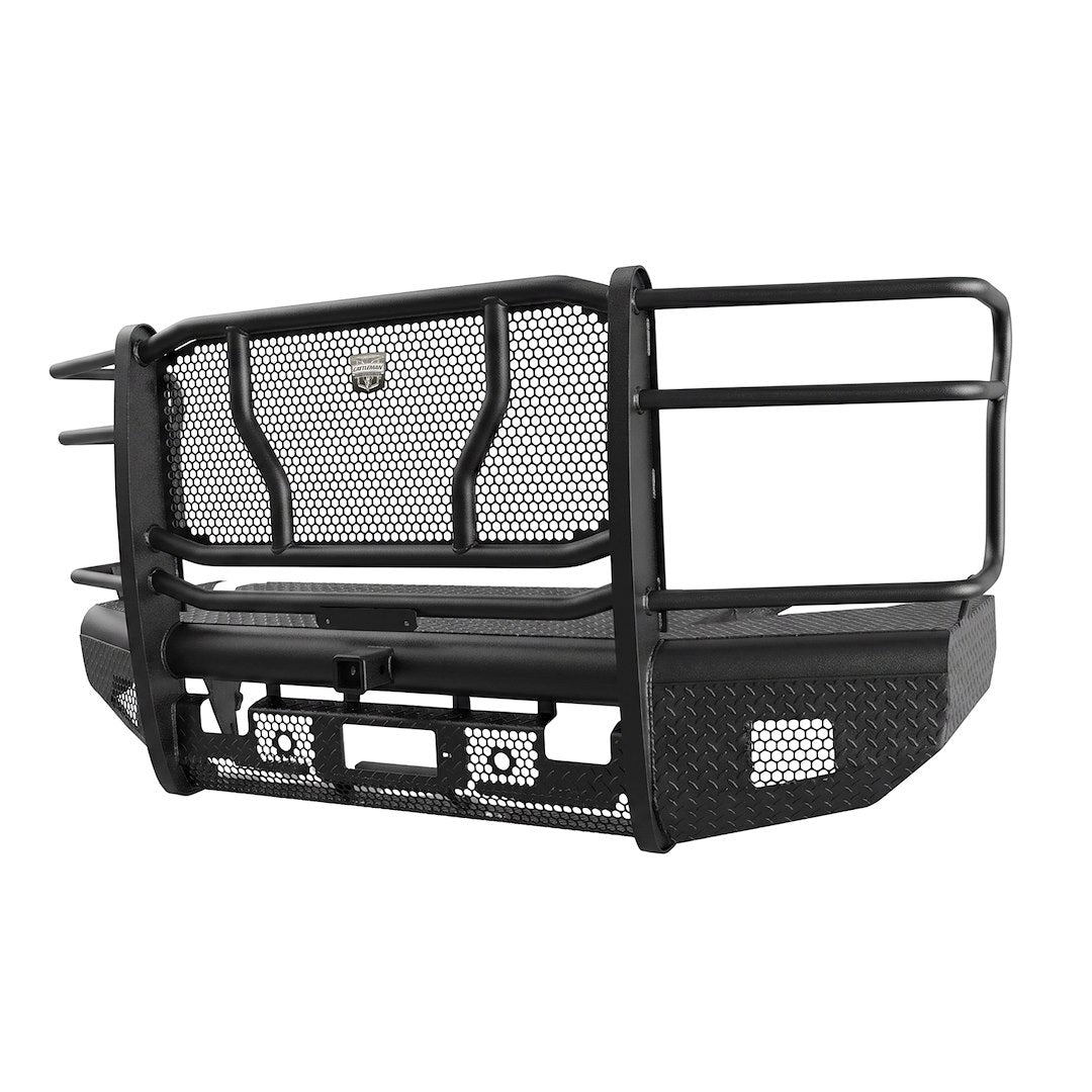 Cattleman Two Vertical Center Protection Bars Bumper 2122PRW - Front Replacement Winch Plate