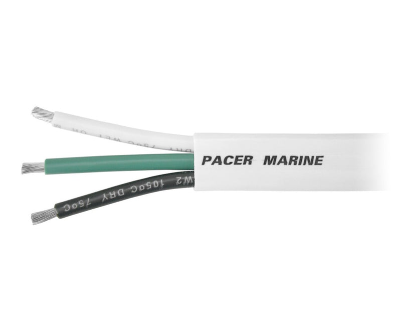 Pacer Color Coded Conductors Triplex Wire W12/3-100 - 12 UL Boat Cbl AC Wgb WJ 100FT RL