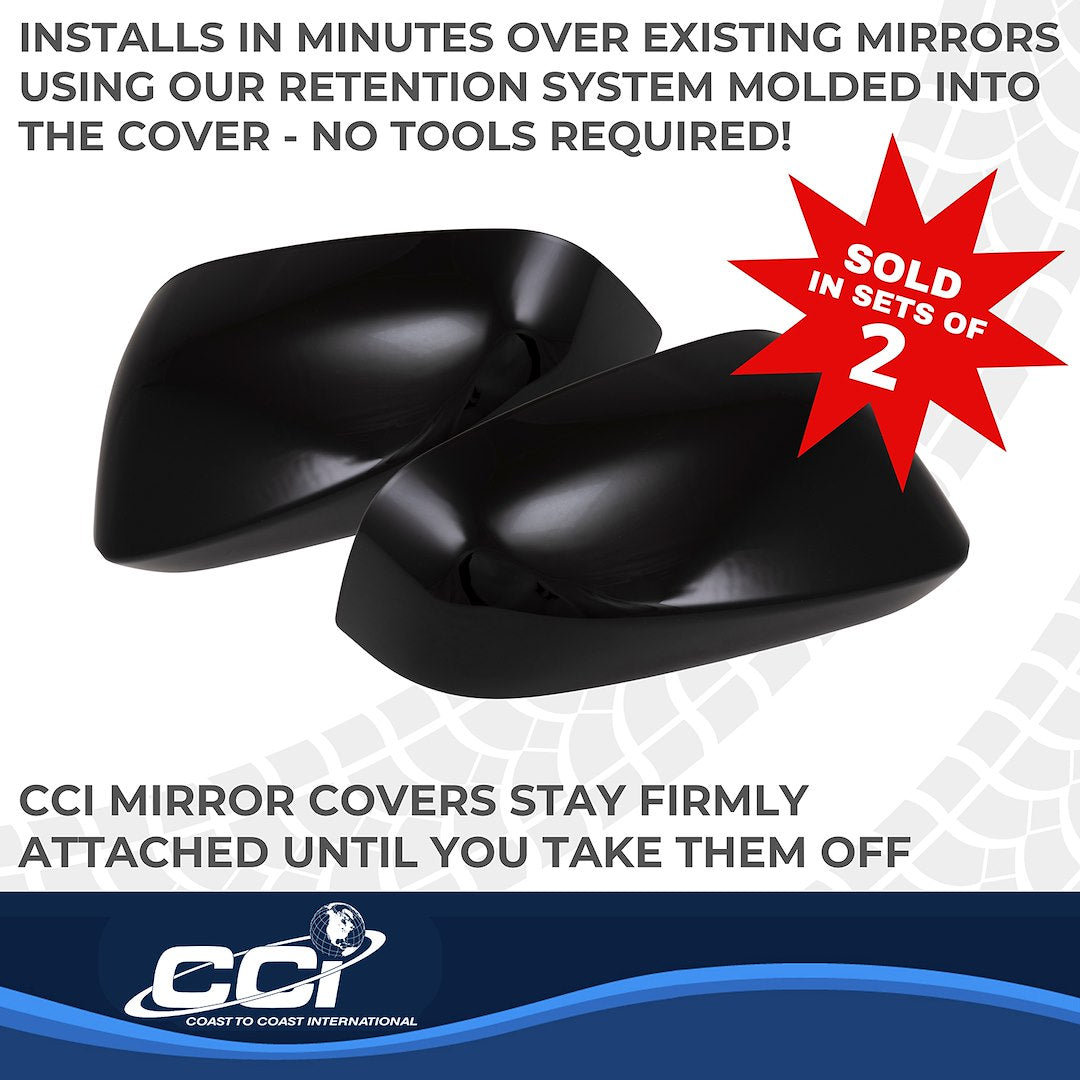 Coast2Coast Limited Lifetime Warranty Exterior Mirror Cover MC67557Black - Black MC 24-26 Toyota Tacoma TS MC67557BLK