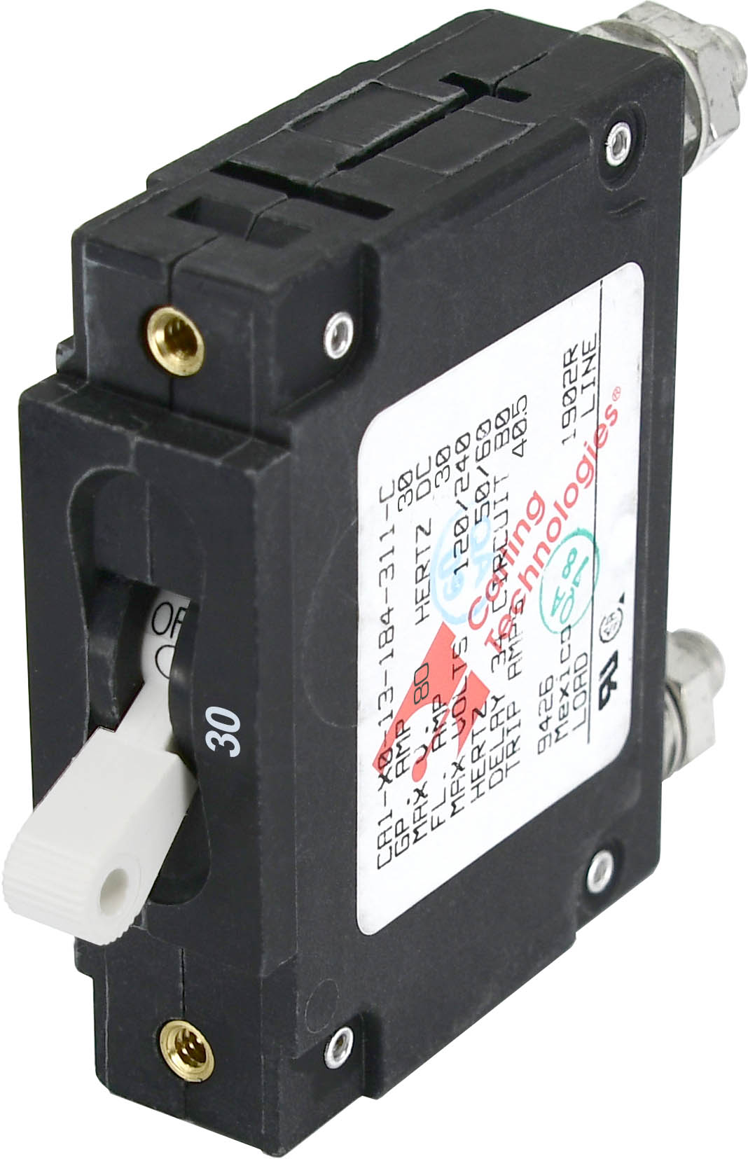 Blue SEA Magnetic Hydraulic - Trip Free Circuit Breaker 7355-BSS - White CA1Toggle 30A