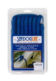 SEA DOG No Supplier Warranty Dock Line 302112015BL-1 - Double Braided Nylon