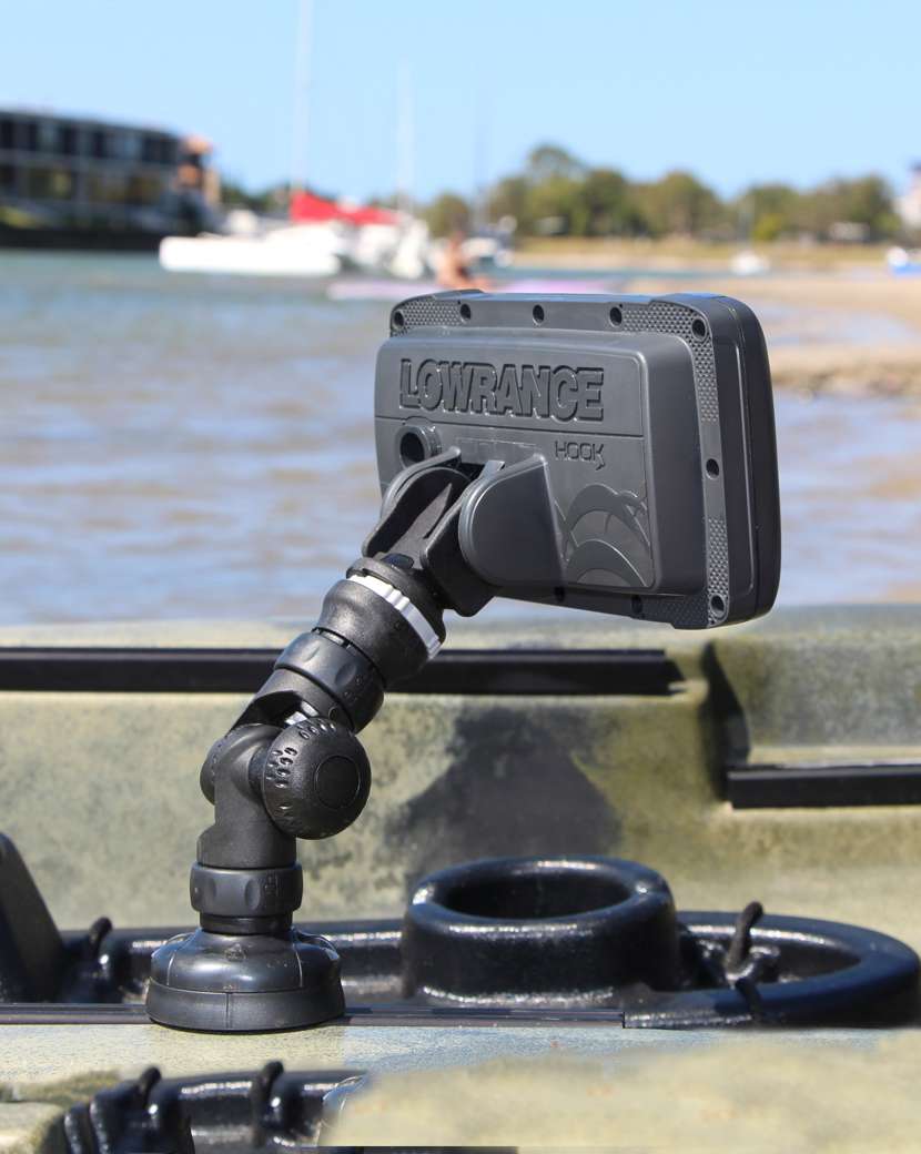 Railblaza Single Hand Display Tilting Fish Finder Mount 02-4142-11 - Lock Hook2