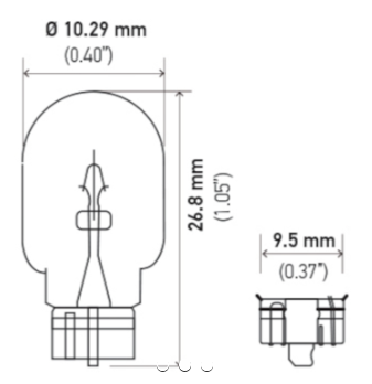 Hella Easy To Install Multi Purpose Light Bulb 2845 - 24V 5W W2.1X9.5D T3